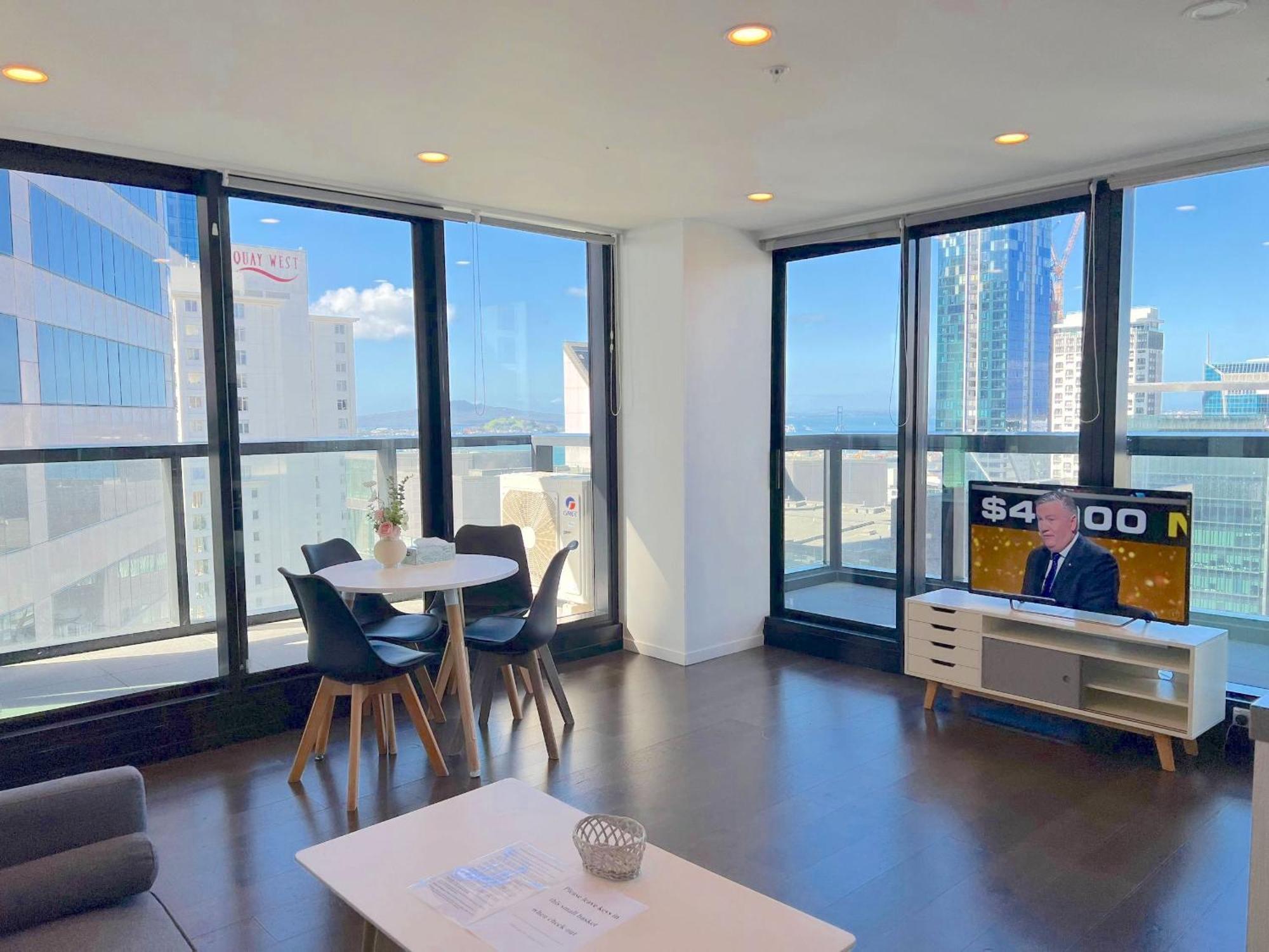 Gorgeous Seaview 2 Bedroom Apartment In Auckland Cbd المظهر الخارجي الصورة