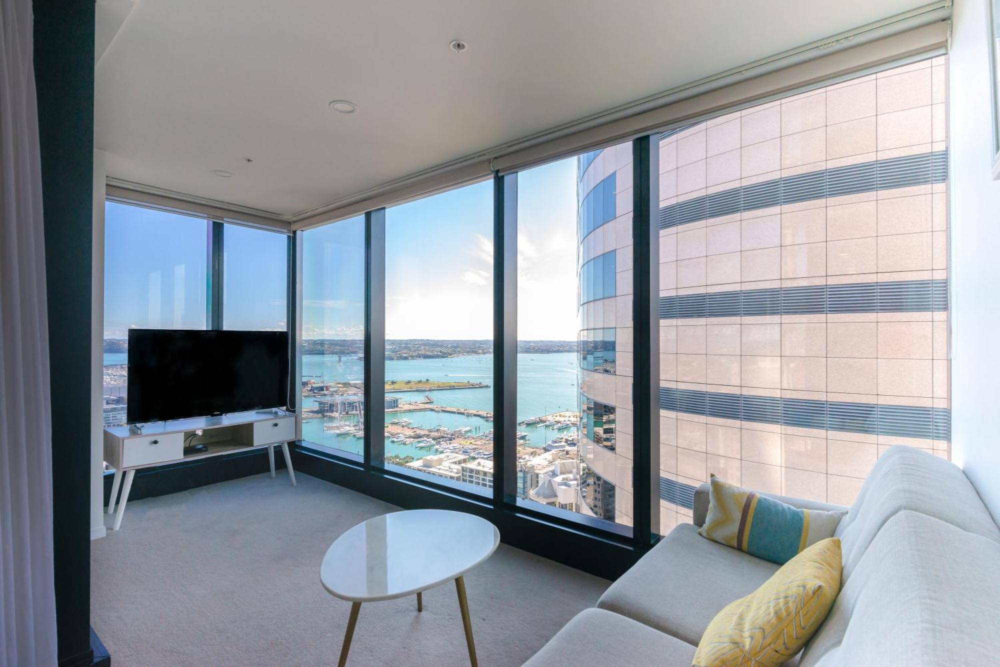 Gorgeous Seaview 2 Bedroom Apartment In Auckland Cbd المظهر الخارجي الصورة